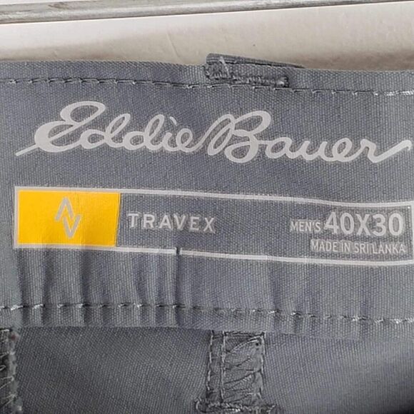 Eddie Bauer Travex Pants Men's 40x30 Gray Straight Leg Nylon Hiking - Picture 6 of 9